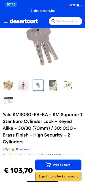 Butuci ușă yale km3030 bronz și nikel