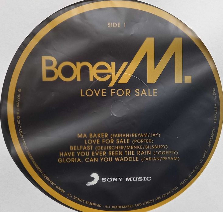 Грамофонна плоча Boney M – Love For Sale