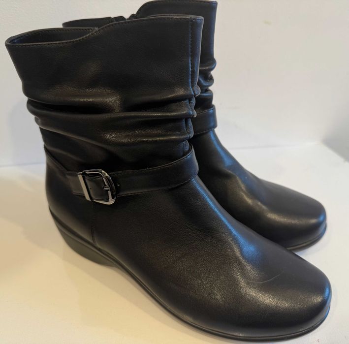 Ghete dama negre piele, noi, nr40-39,5, Japonia, absolut deosebite