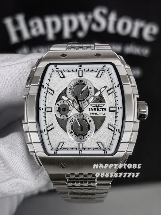INVICTA Racing Silver Flame 47 mm, Инвикта нов мъжки часовник