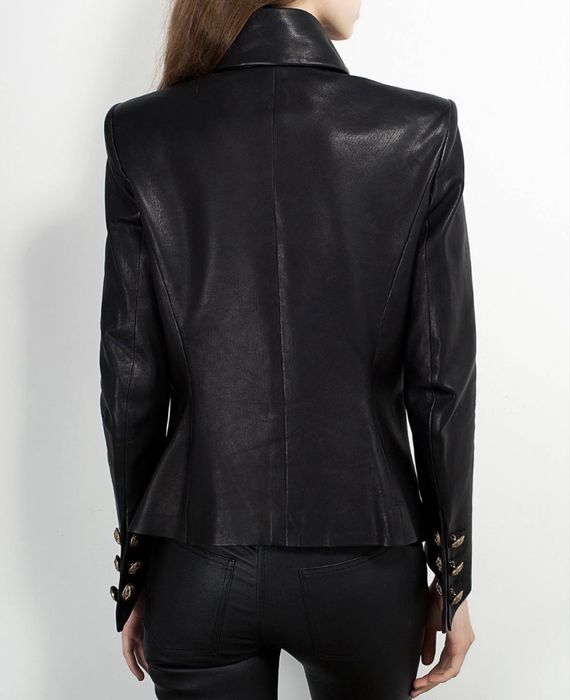 Пиджак кожанный Balmain оригинал