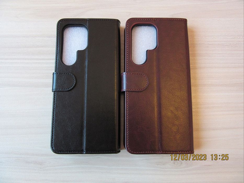 Samsung Galaxy S24 FE / S23 FE / S23 Ultra / S23+ / Кожен калъф тефтер