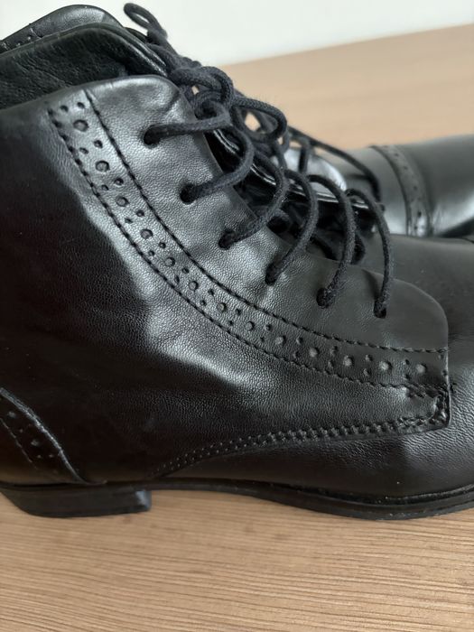 Botine piele naturală 39 tip Oxford