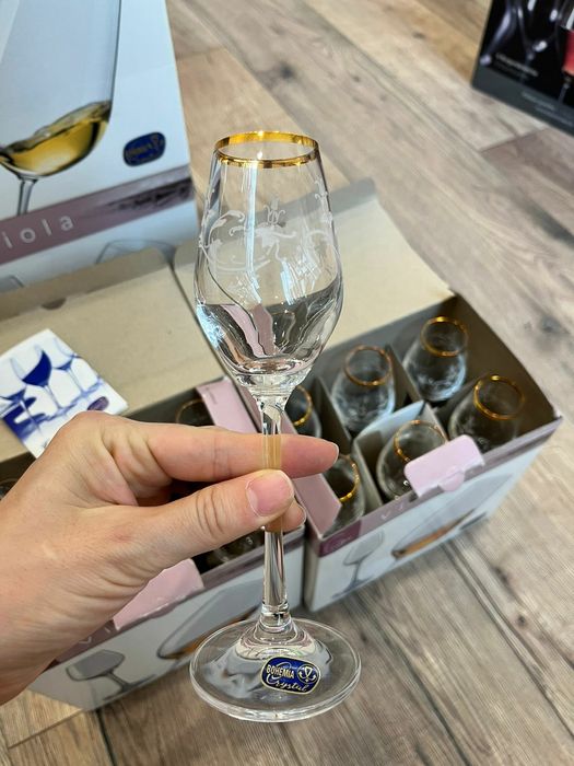 Фужер багемское стекло