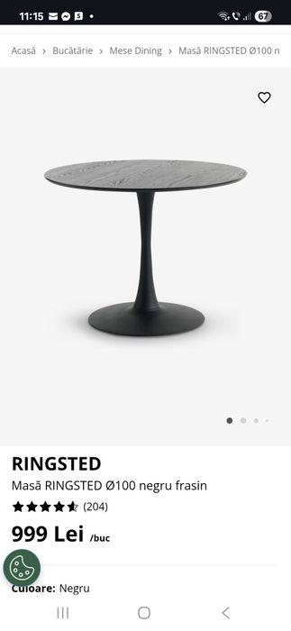 2 buc Masa rotunda Jysk ringsted Noi sigilate