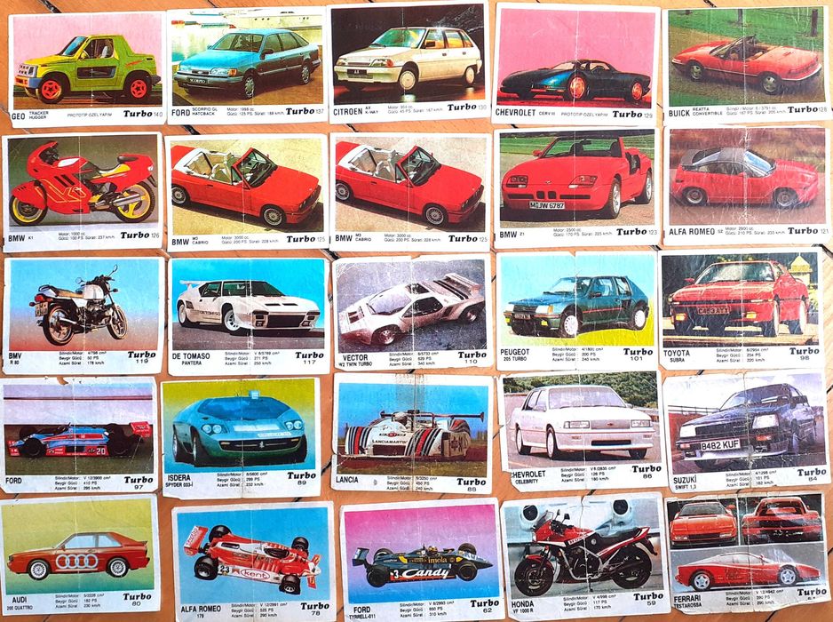 Картинки от дъвки Turbo, BomBibon, Lazer/ Ulker/, Ninja