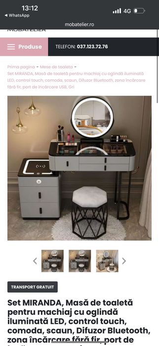 Masa de toaletă Miranda