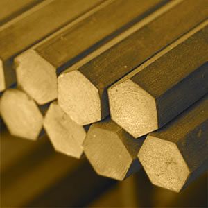 Bara de bronz hexagon