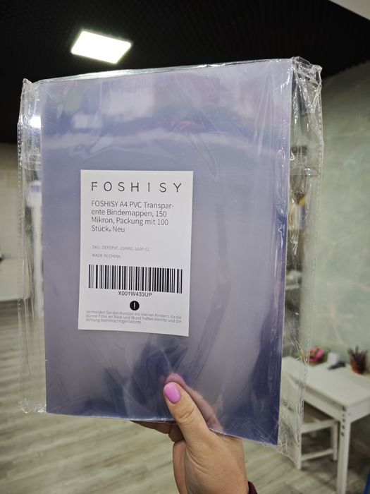 100 folii transparente PVC, 150 microni