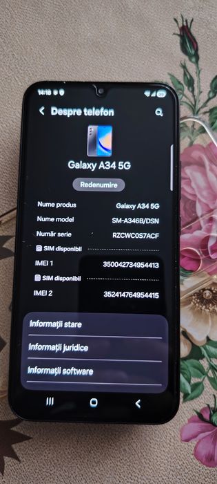 Vînd două telefoane Samsung a34 și honor magic 7lite
