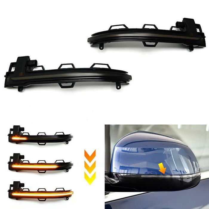 Semnalizari Dinamice Oglinzi LED BMW X3 X4 X5 X6 F25 F26 F15 F16 SMOKE