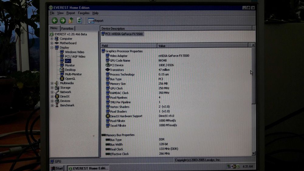 Placa video de colectie nVIDIA Geforce FX 5500 PCI 256MB DDR 128bit