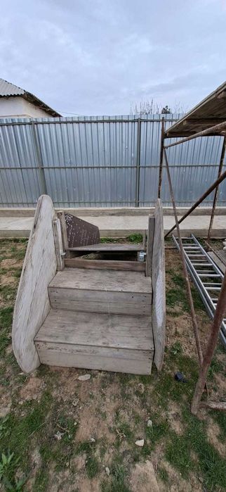 Горка деревянный