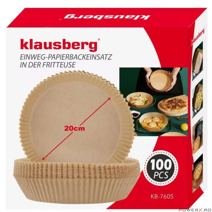 Forme hartie pentru coacere in friteuza, 45-200 mm, Klausberg