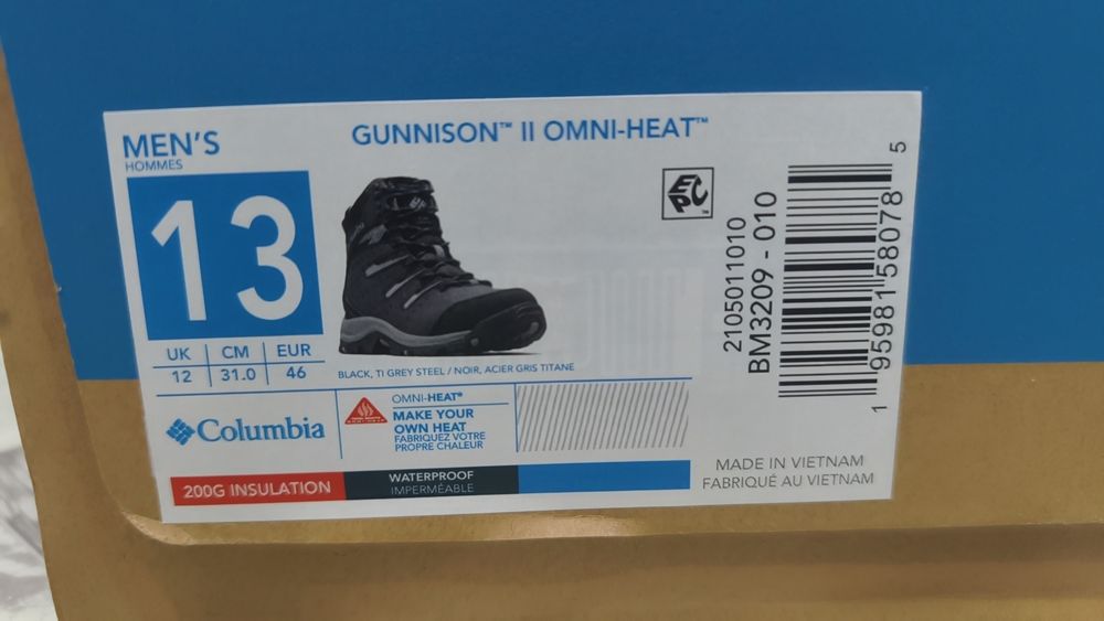 Зимнии ботинки Columbia gunnison ll