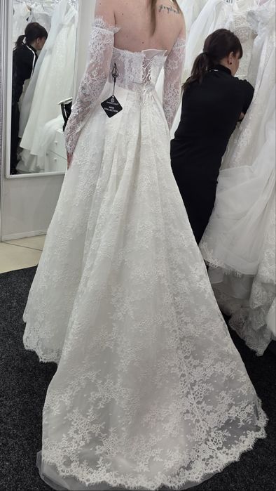 Rochie de mireasa tip A din dantela