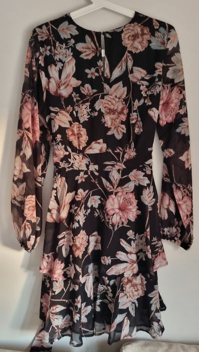 Ефирна рокля на цветя Lascana, S,