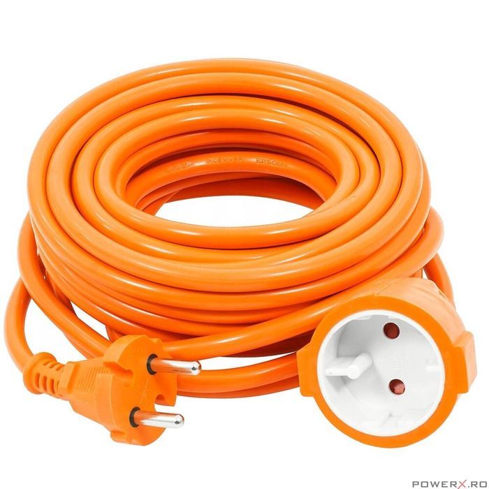 Cablu prelungitor pentru curent, lungime 20 metri, grosime 2x1 mm,
