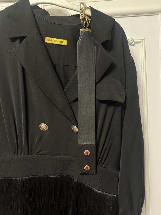 Черна рокля с колан