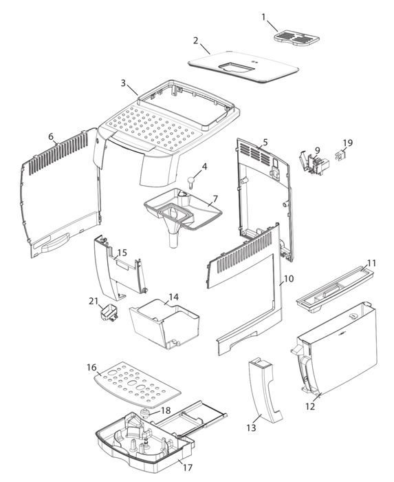 Rezervor cutie zat ecam22.360S