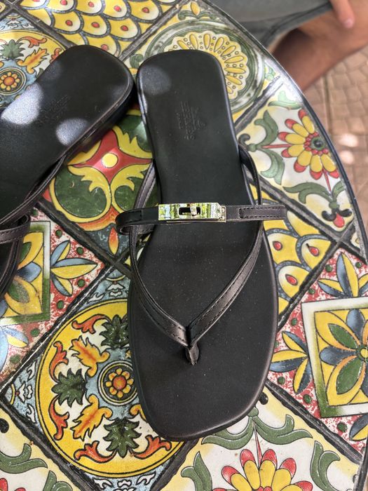papuci hermes piele naturala