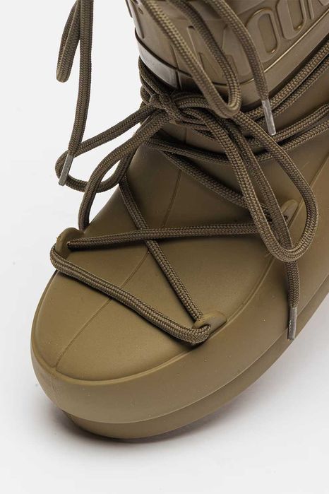 Ghete de ploaie Moon Boot, logo in relief, Nr 37-38, Kaki, NOU