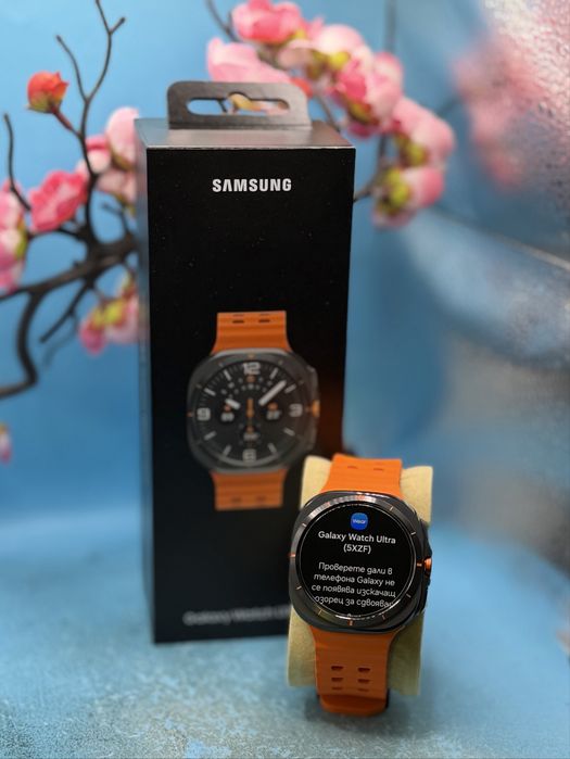 Samsung Galaxy Watch Ultra (2025), 47mm, LTE, 64GB, Titanium Gray + Orange Band