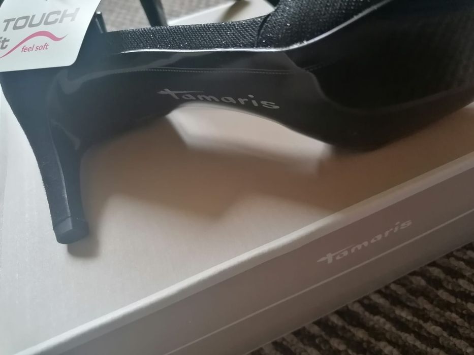 Pantofi cu toc nr 39, Tamaris, nou