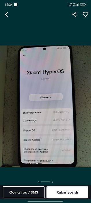 Redmi not 12 aybi yoq