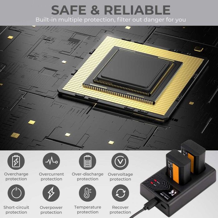 Комплект 2 батерии NP-FW50 + зарядно K&F Concept