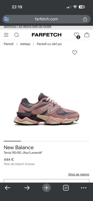 Snechersi New Balance 41,5(26 cm)aproape noi