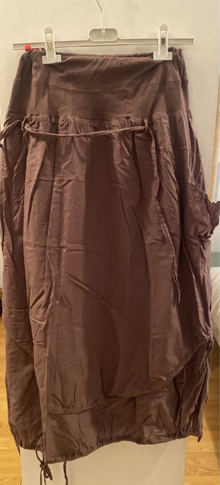 Fusta lunga dama stil boho, maro, talie elastica, lejera