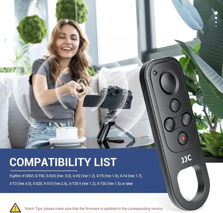 JJC Bluetooth Wireless Remote Control for Fujifilm, Replaces Fuji TG-BT1