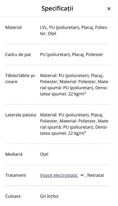 Pat tapițat Haslev  160x200 cu ladă depozitare – model HASLEV