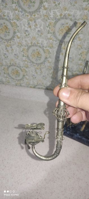 Лот антични посребрени лули за украса три броя