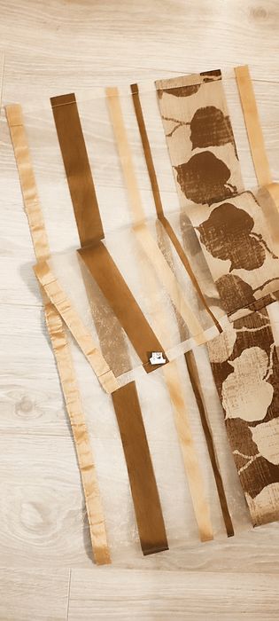 Traversă pentru masa, auriu- bej- maro, 145/40 cm