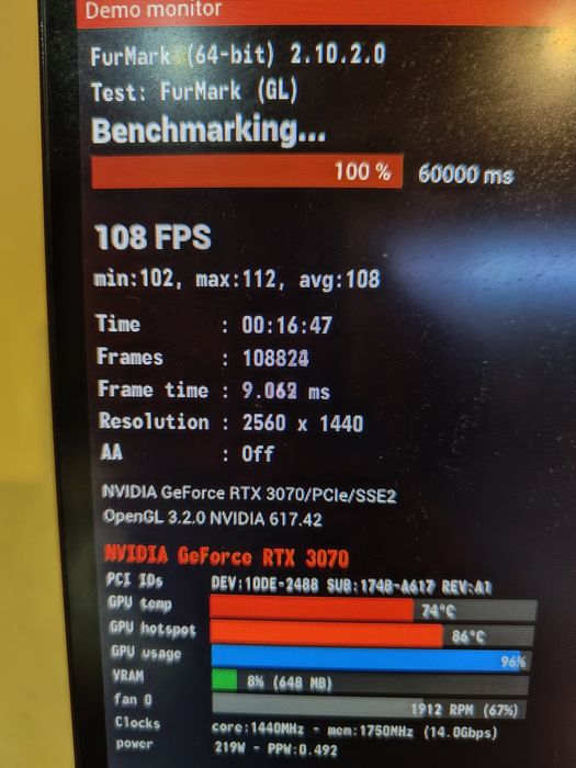 Перфектна Nvidia RTX 3070 8 GB