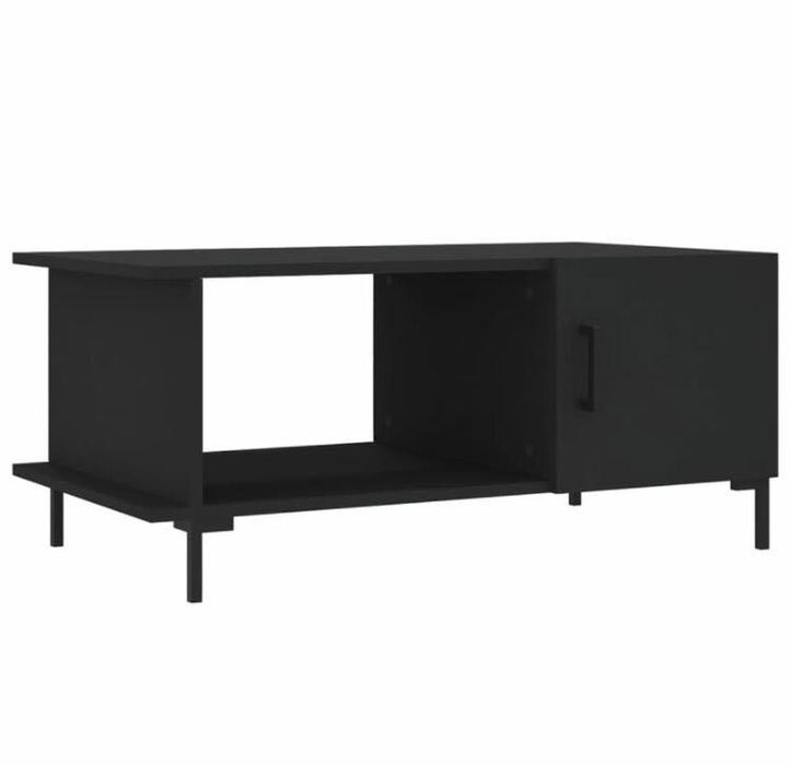 Măsuță de cafea, negru, 90x50x40 cm, lemn prelucrat