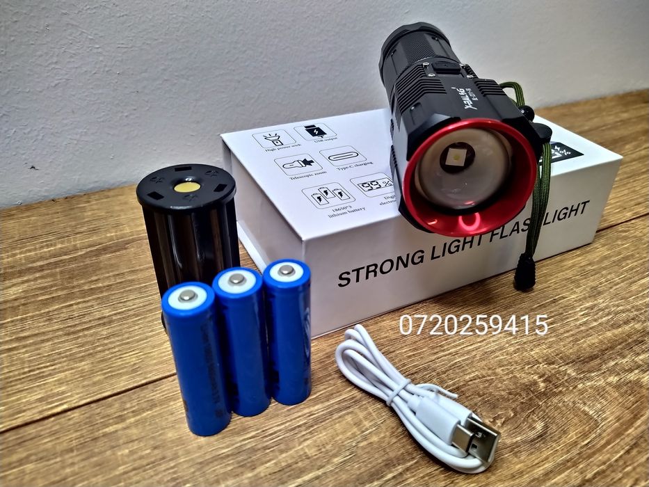 Lanterna Profesionala cu Led Tip Laser si Display, Raza de 2 km