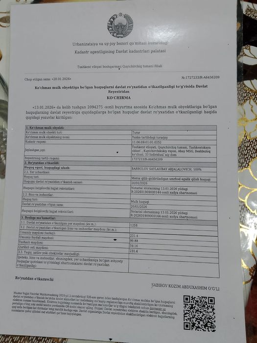 Uy sotiladi 12 sotix