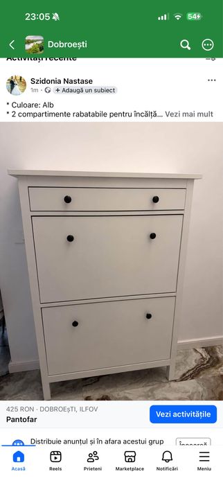 Pantofar alb ikea