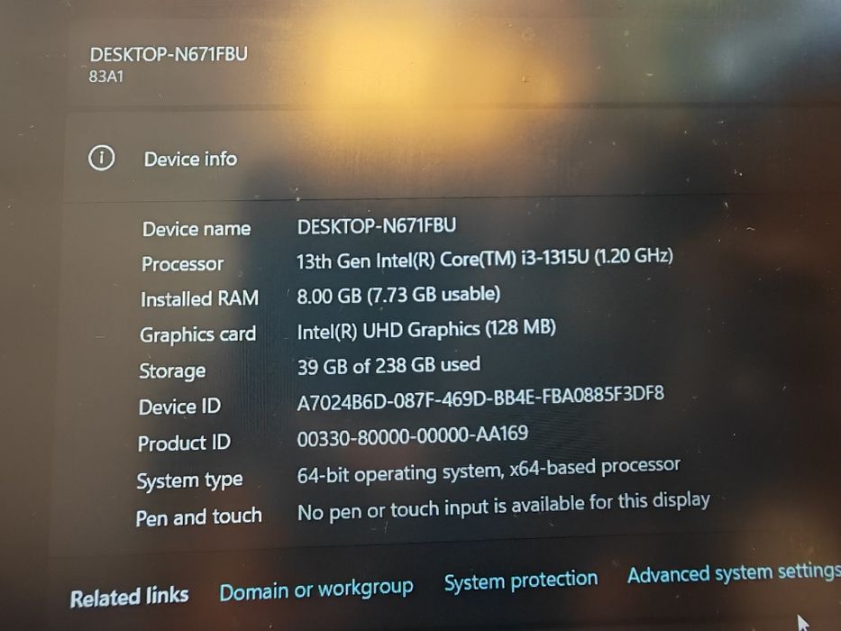 Lenovo i3 13th 8/256gb Amanet Crangasi Lazar 57900