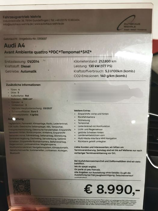 Audi A4 Avant quattro
