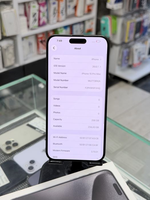 Apple iPhone 15 Pro Max 256Gb Black