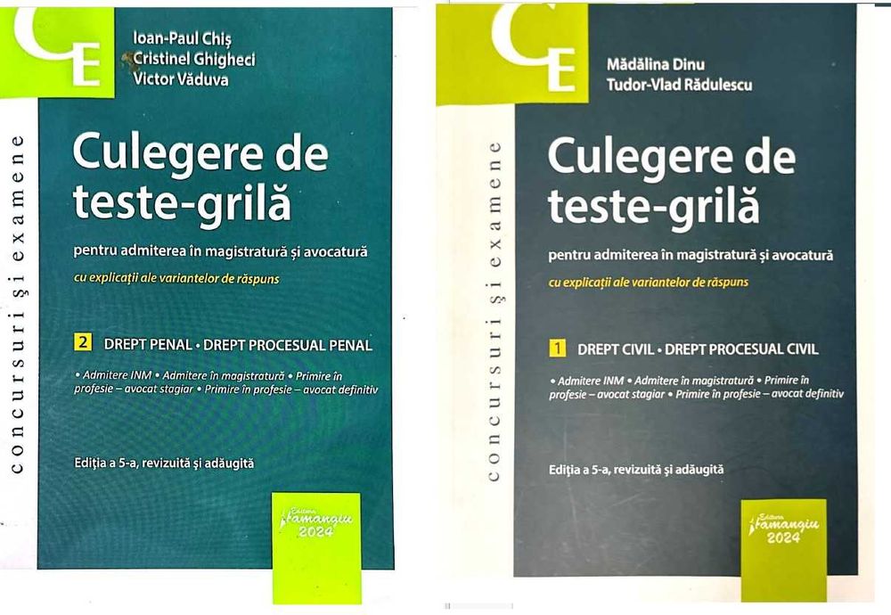 FISE, SINTEZE și TESTE 2024 Civil, Penal si Proceduri - în format PDF