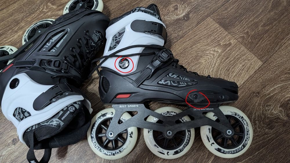 Роликовые коньки практически новые (44-45 размер)