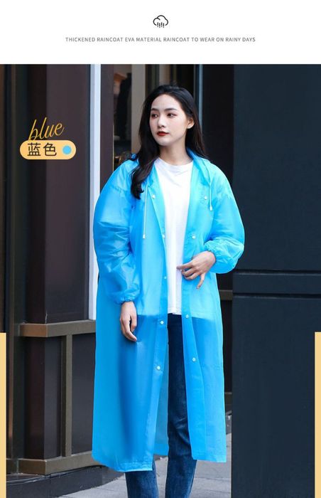 Водонепроницаемый дождевик, многоразовый плотный плащ,