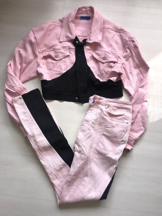 Pink denim Mugler Л размер