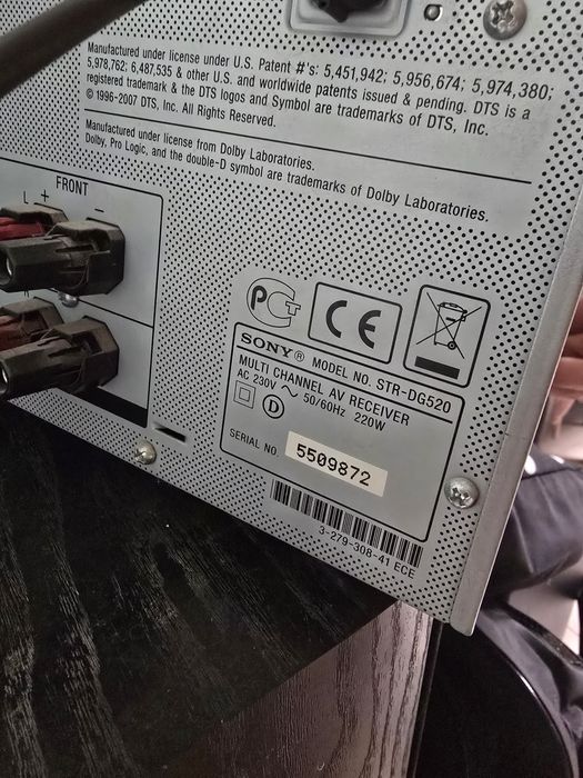Statie sony str dg-520 + 2 boxe sony 180 w