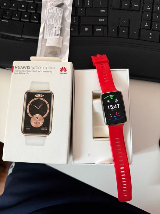 Ceas Smartwatch Huawei Watch Fit Elegant Curea Cadou